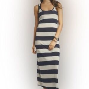Derek Heart gray and black striped maxi dress size medium